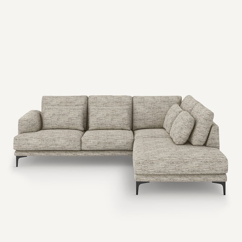 Am.pm Geschlossenes Ecksofa Marsile Mit Ecke Rechts, Chevron Meliert