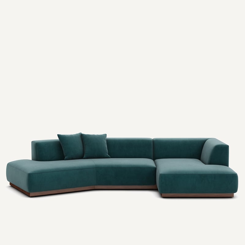 Am.pm Offenes Ecksofa Jacopo Mit Ecke Rechts, Samt