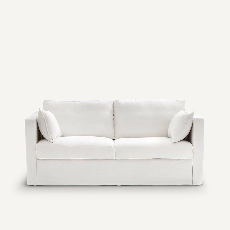 Am.pm 3-sitzer-sofa, Umwandelbar, Aus Geknittertem Leinen, Néo Kinkajou