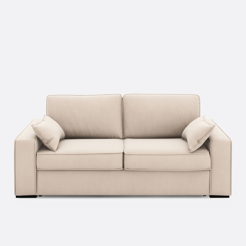 Schlafsofa Aus Feinrippsamt, Schaumstoff, Cecilia
