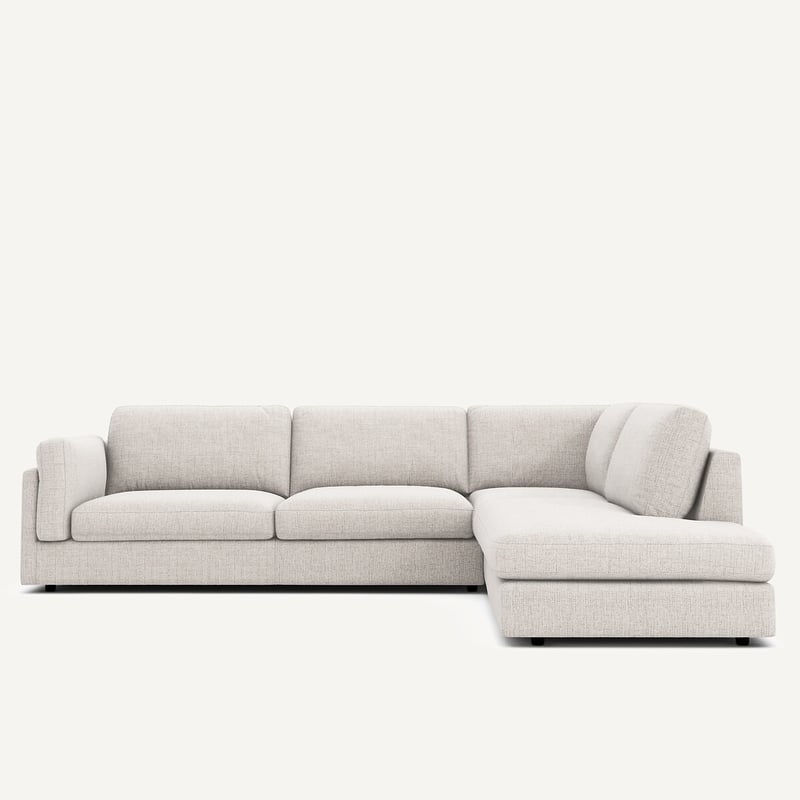 Am.pm Ecksofa Mit Chaiselongue, Aus Meliertem Stoff, César