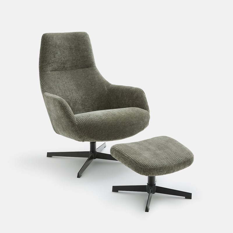 Relaxsessel Mit Drehfunktion Und Fussstütze, Roye