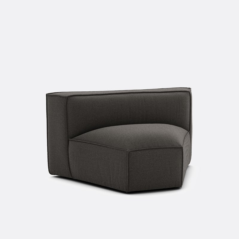 Offenes Eckelement Für Modulares Sofa Seven, Aus Strukturgewebe