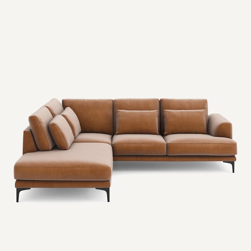Am.pm Geschlossenes Ecksofa Marsile Mit Ecke Links, Samt