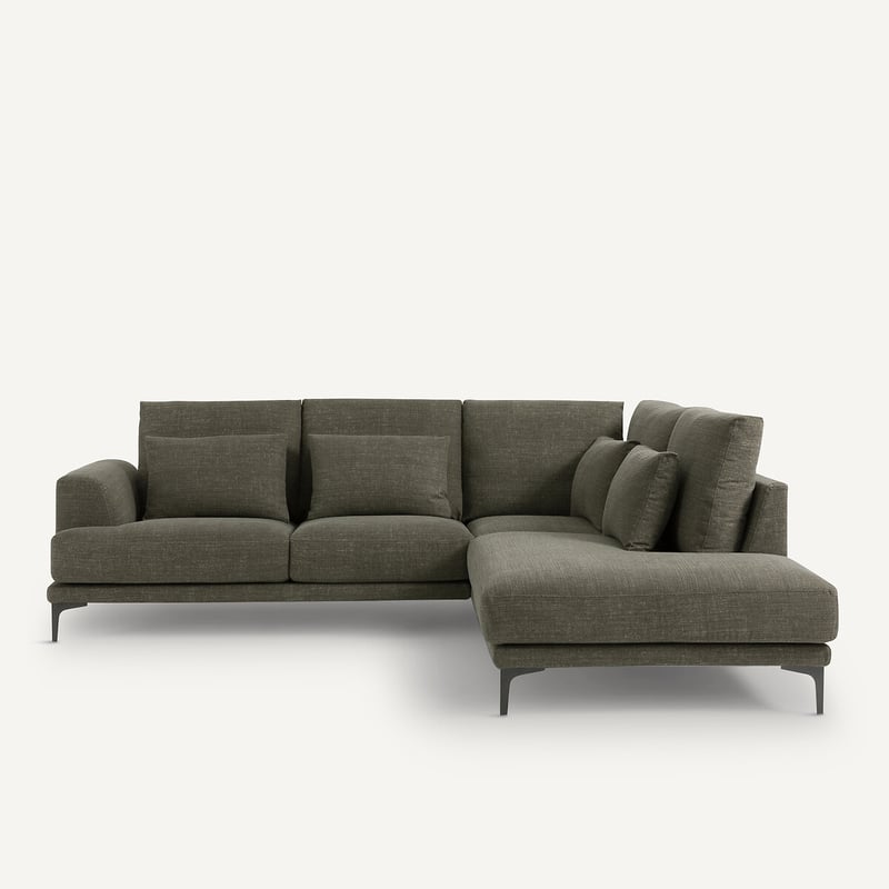 Am.pm Geschlossenes Ecksofa Marsile Mit Ecke Rechts, Baumwolle/leinen