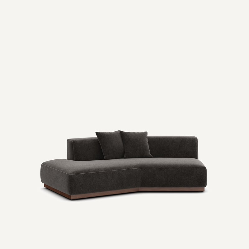 Am.pm Halbes Sofa Links In Chenille-samt, Jacopo