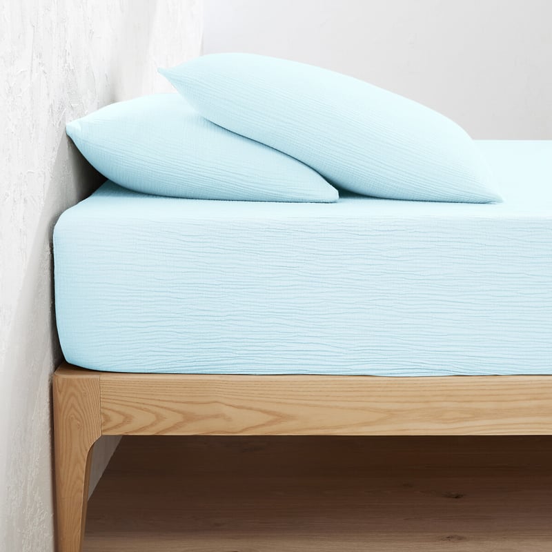 La Redoute Interieurs Fixleintuch Kumla Aus Baumwoll-musselin, Uni, Umschlag 30 Cm
