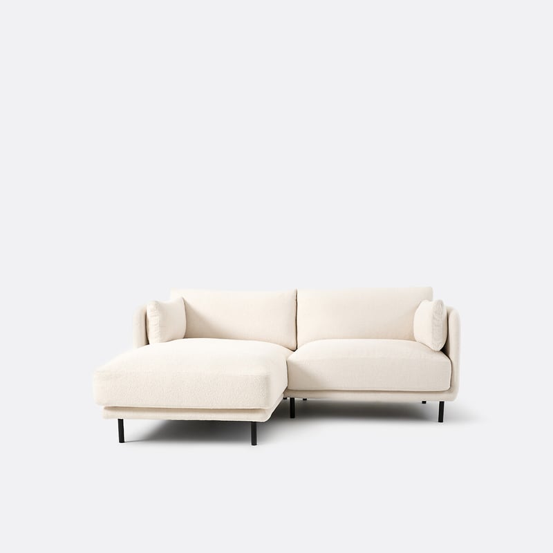 3-sitzer-ecksofa Victor, Links, Feines Bouclé