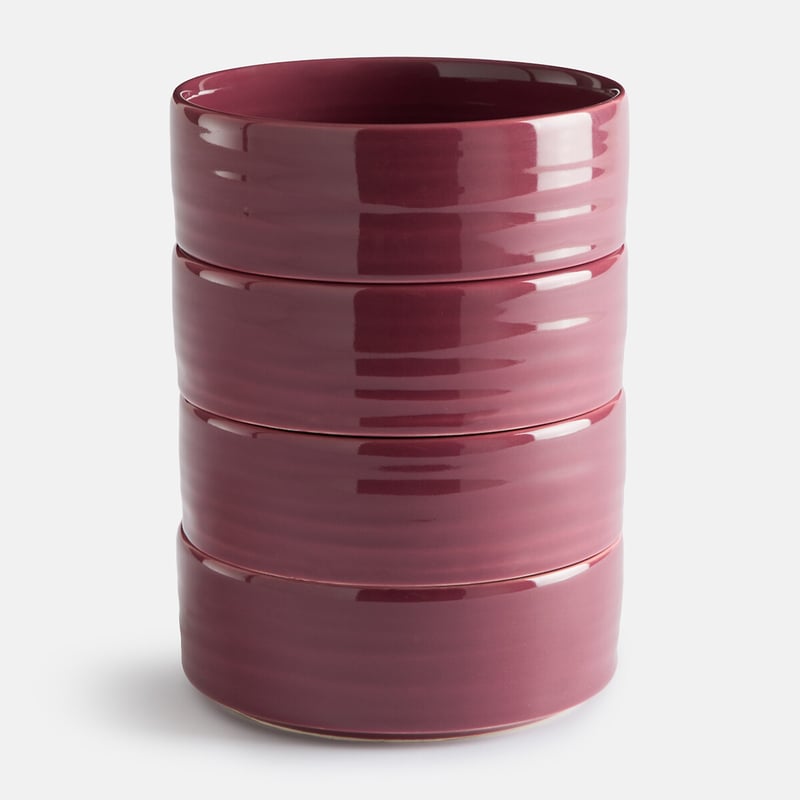 4er-set Schalen Sacha, Steingut Mit Reaktiver Glasur