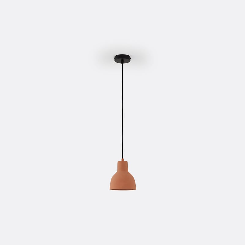 Hängeleuchte Arida, Beton Terrakottafarben, Ø 16 Cm