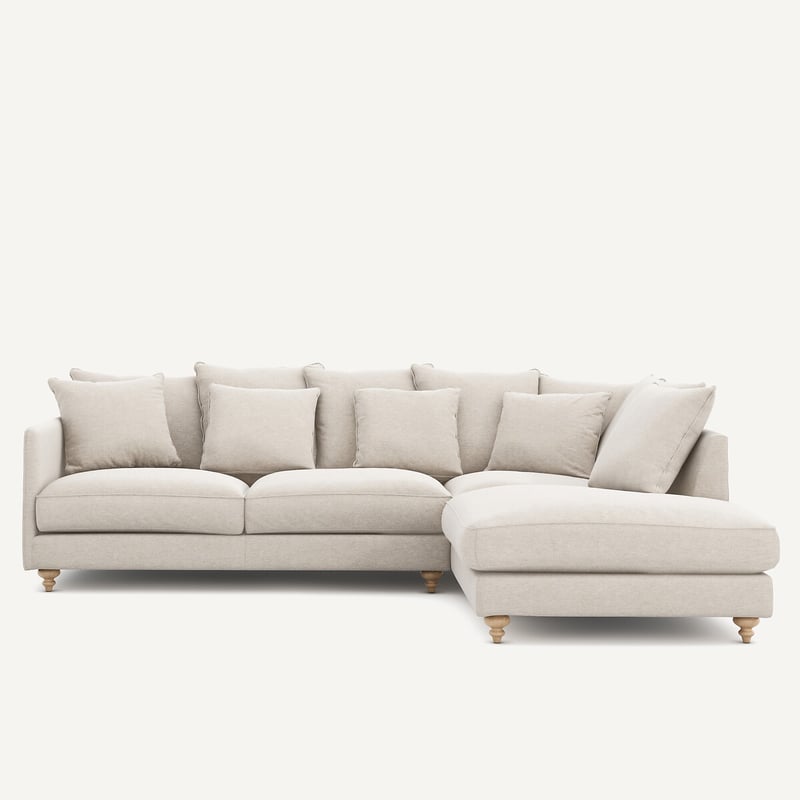 Am.pm Ecksofa, Umwandelbar, Aus Meliertem Leinen, Lazare