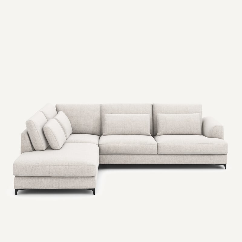 Am.pm Ecksofa, Links, Umwandelbar, Aus Jaspé-stoff, Marsile