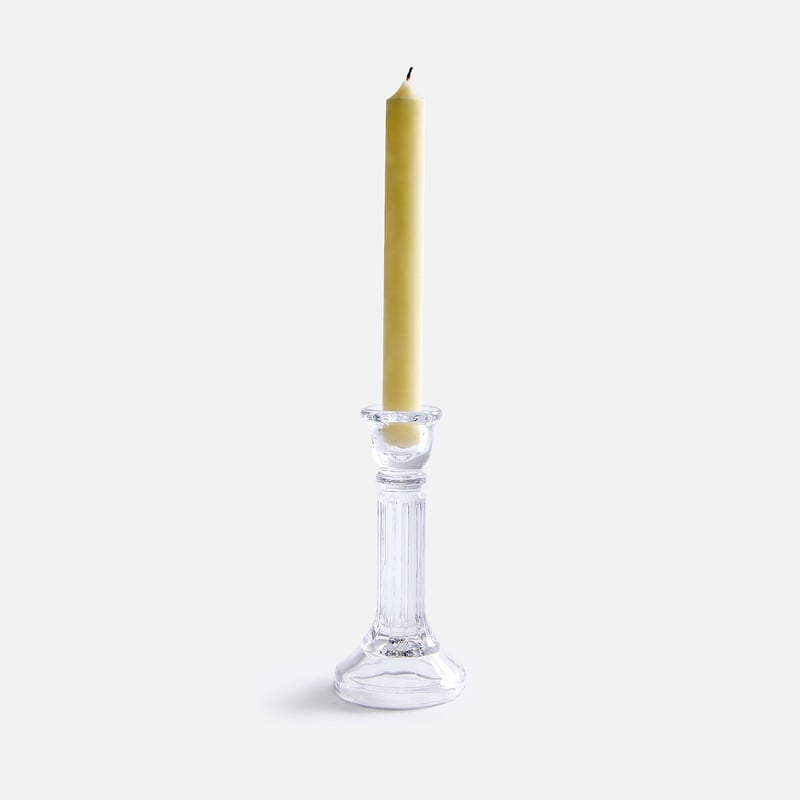 La Redoute Interieurs Standkerzenhalter Stria, Aus Transparentem Glas, Höhe 15,6 Cm
