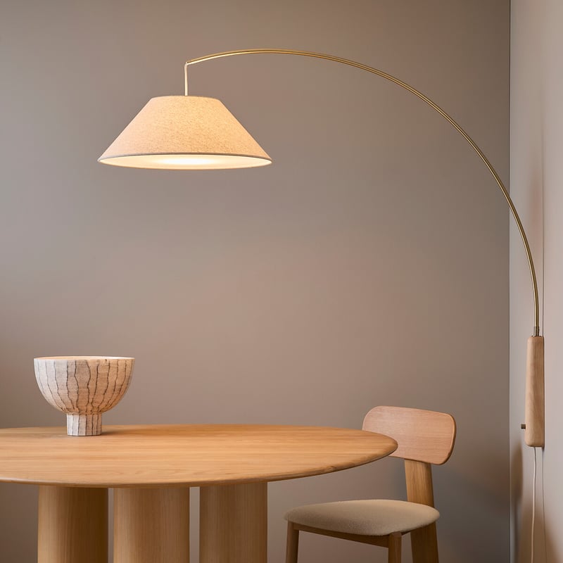Am.pm Flexible Wandleuchte Nestwood Aus Massiver Eiche Und Leinen