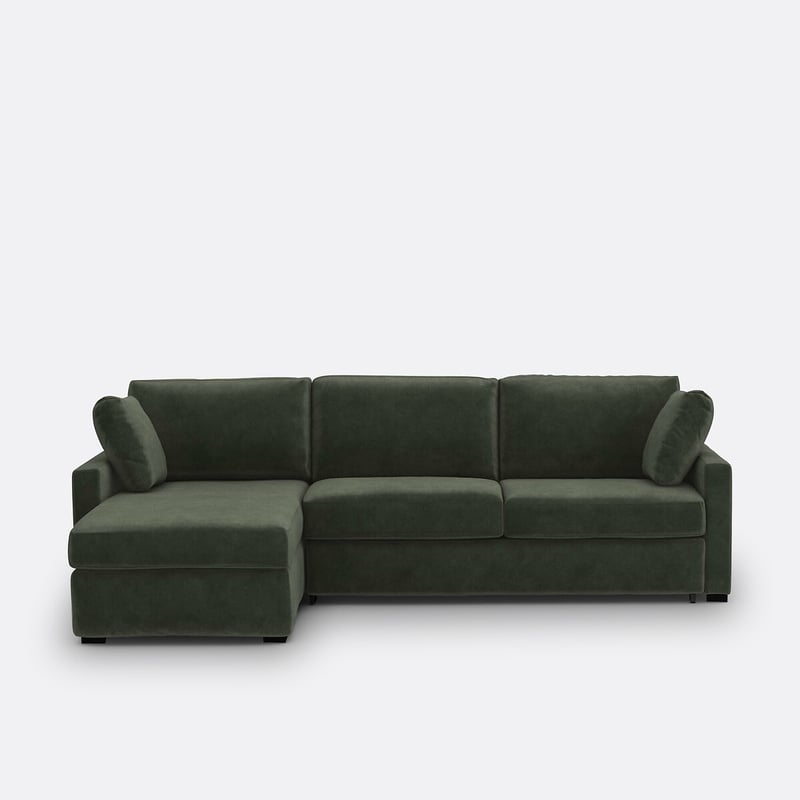 4-sitzer-ecksofa Timor Mit Schlaffunktion, Velours, Schaumstoff