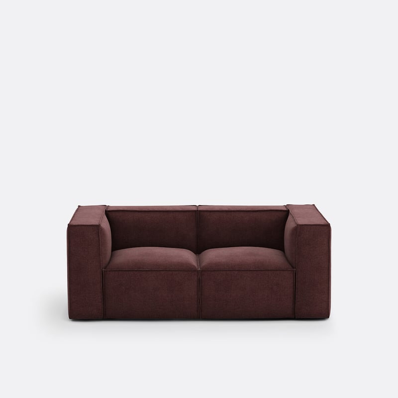 Modulares 2-sitzer-sofa Seven, Aus Strukturgewebe