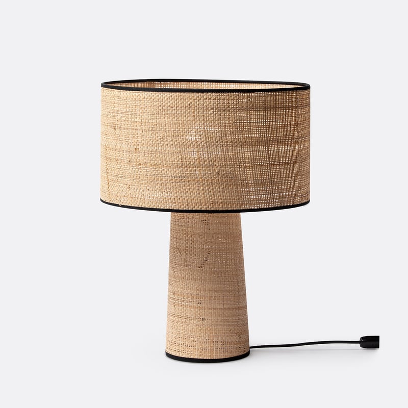Tischlampe Dolkie, Raffia