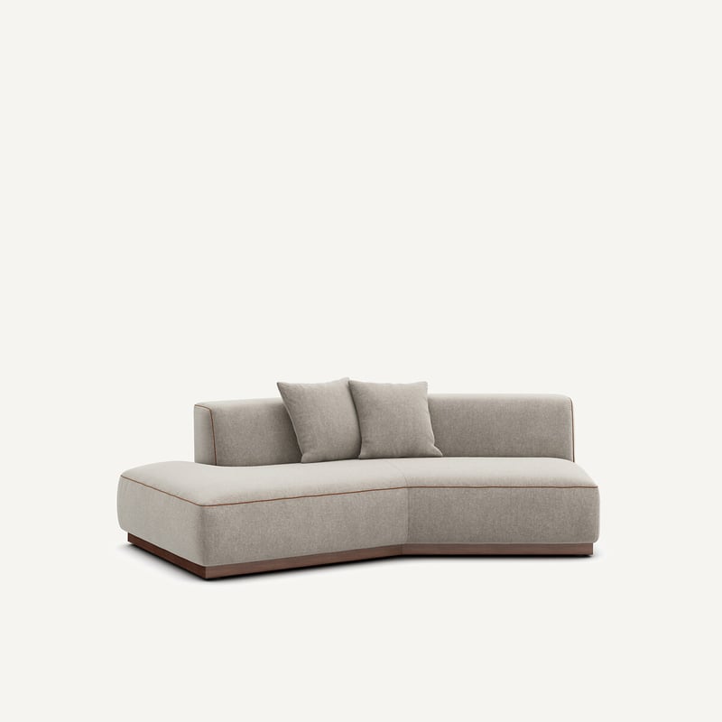Am.pm Halbes Sofa Links In Chenille-samt, Jacopo