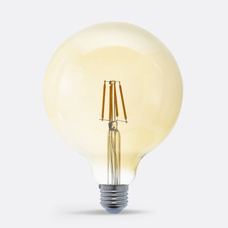Led-lampe Baulind, Ø 12 Cm, Bernsteinfarben