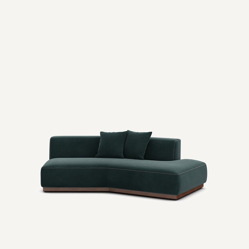 Am.pm Halbes Gerades Sofa Aus Samt, Jacopo