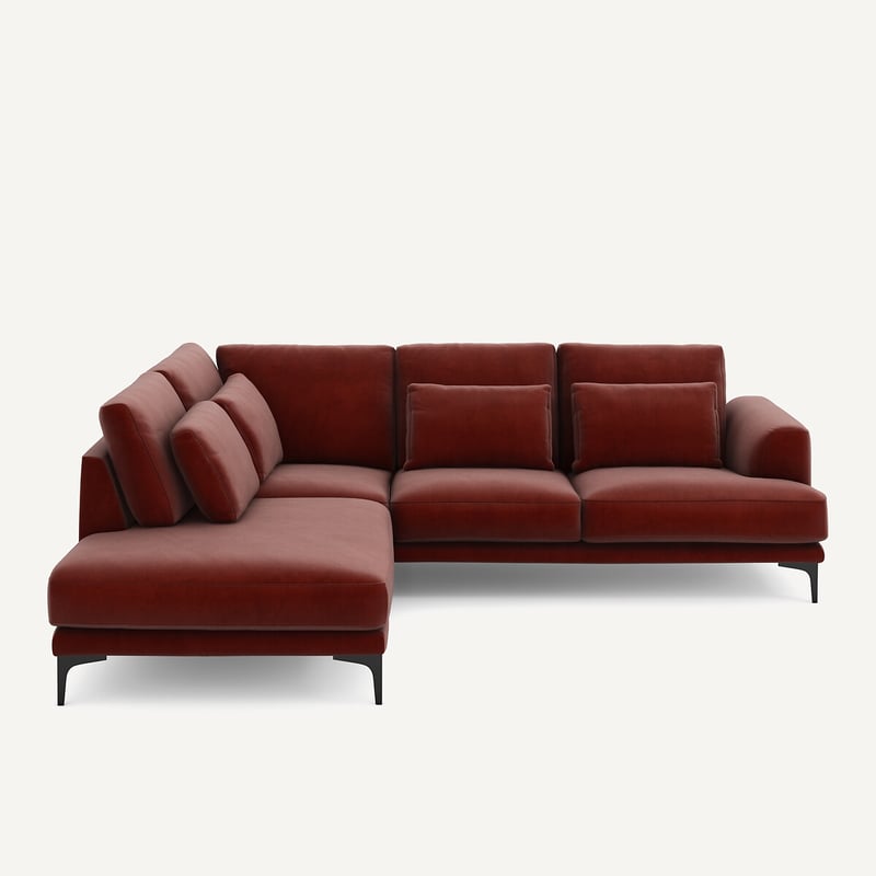 Am.pm Geschlossenes Ecksofa Marsile Mit Ecke Links, Samt