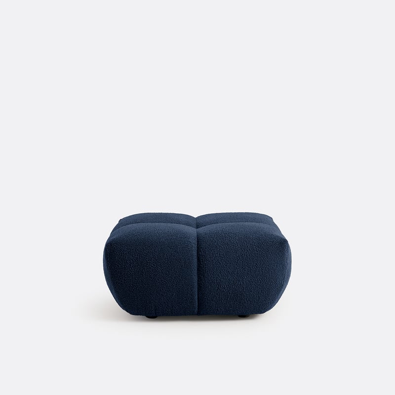 Hocker Nuria, Dickes Bouclé, L83 Cm