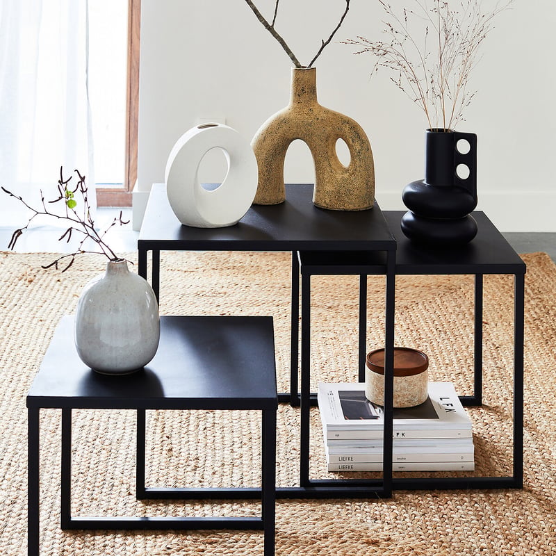 3er-set Couchtische Miva Aus Stahl