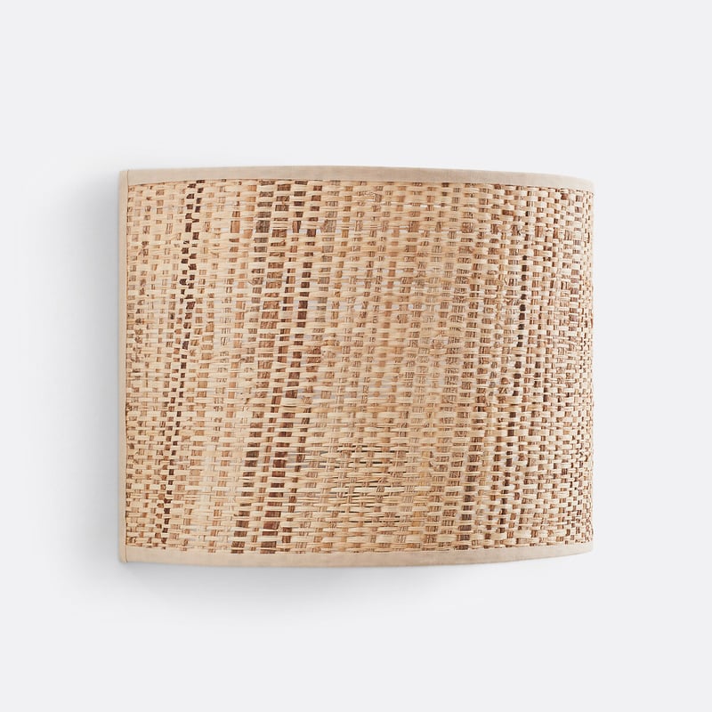 Wandleuchte Lisoa, Raffia