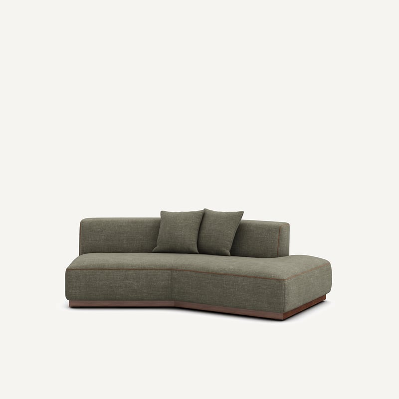 Am.pm Halbes Sofa, Links, Aus Baumwolle Und Leinen, Jacopo