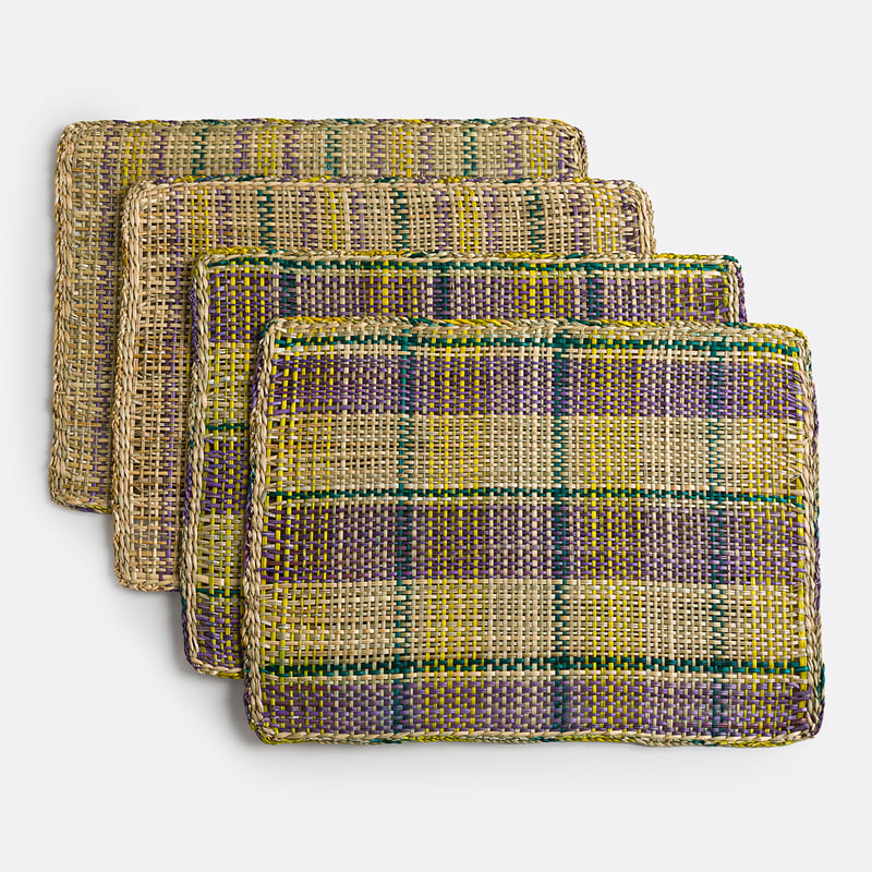 Set Aus 4 Tischsets Mit Grafischen Motiven, Lian