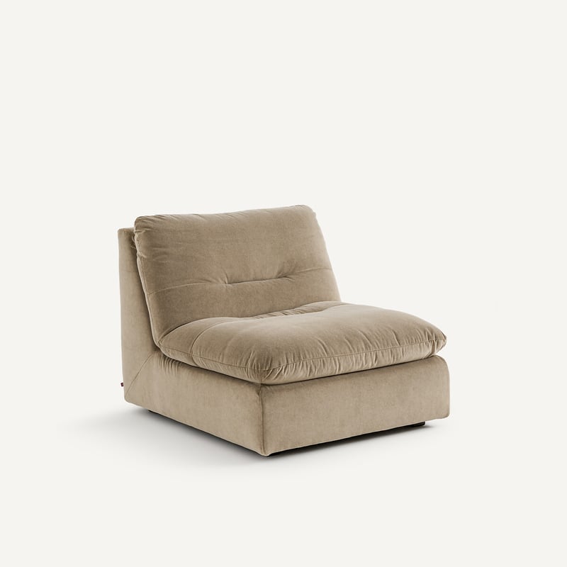 Am.pm Modularer Sessel Aus Stonewashed Velours, Giuliano