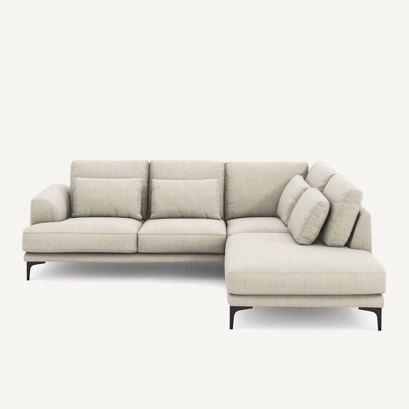 Am.pm Geschlossenes Ecksofa Marsile Mit Ecke Rechts, Baumwolle/leinen