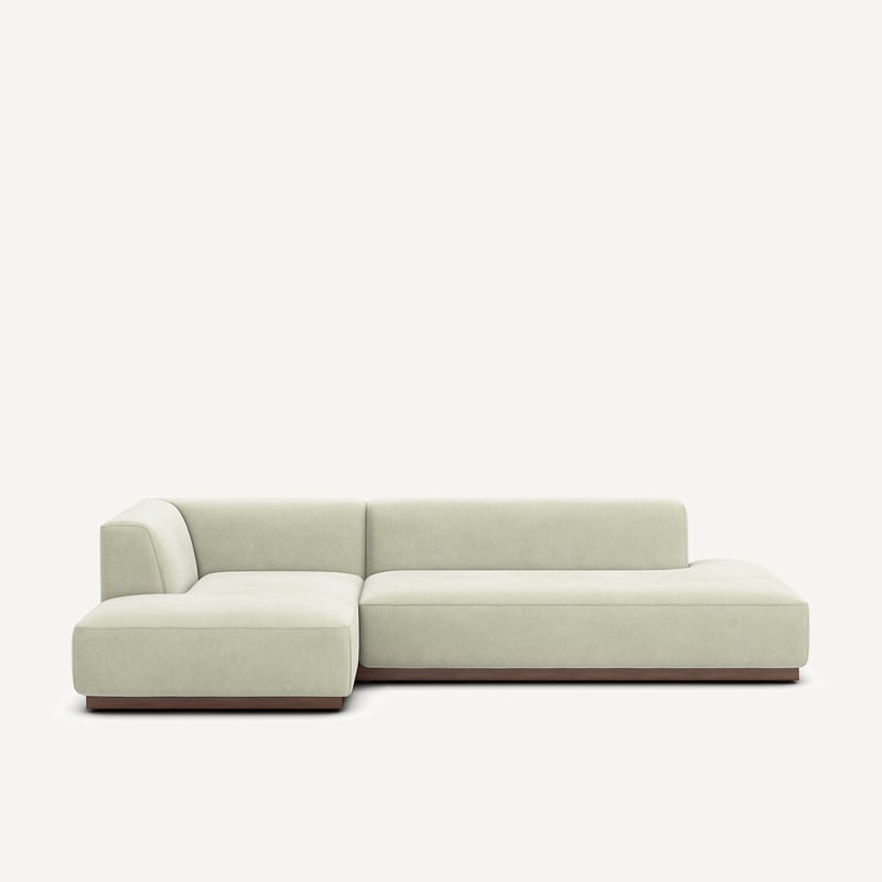 Am.pm Ecksofa Links Xl In Stonewashed Velours, Jacopo