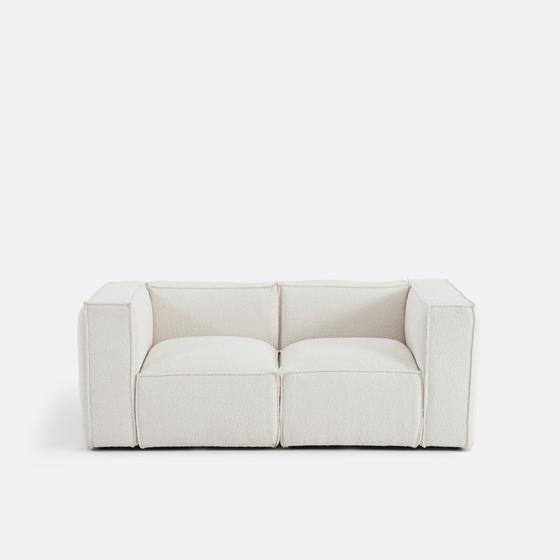 Modulares Sofa Seven, 2-sitzig, Bouclé