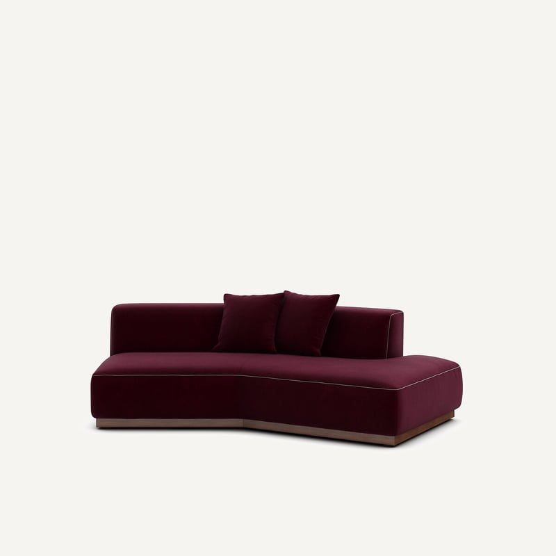 Am.pm Halbes Gerades Sofa Aus Samt, Jacopo