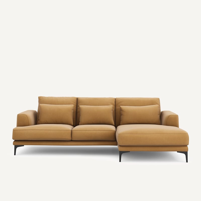 Am.pm Ecksofa Marsile Mit Ecke Rechts, Leinensamt