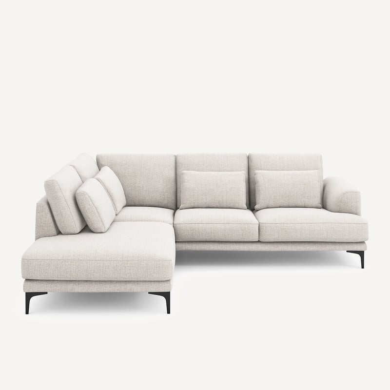 Am.pm Ecksofa, Links Geschlossen, Aus Jaspé-stoff, Marsile