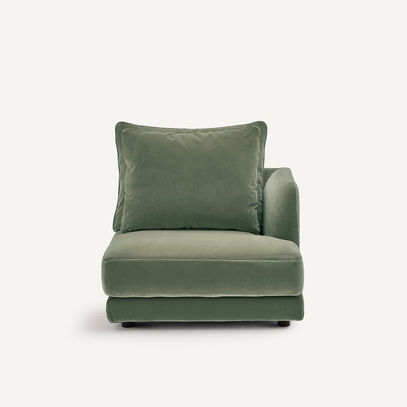 Am.pm Rechtes Einzelsofa, Modular, Aus Samt, Tiberio