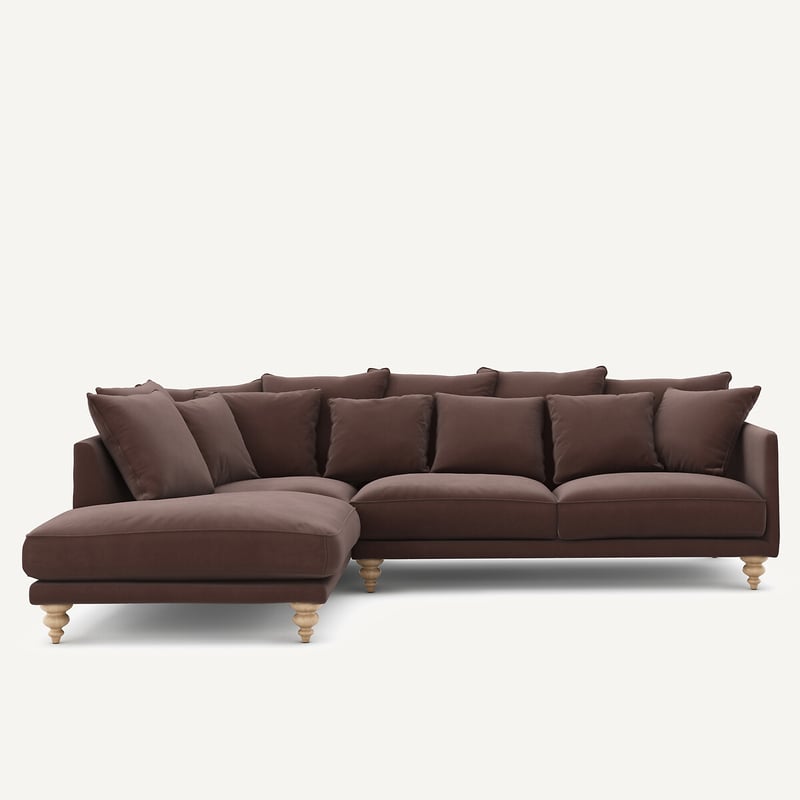 Am.pm Ecksofa Aus Leinenvelours, Lazare
