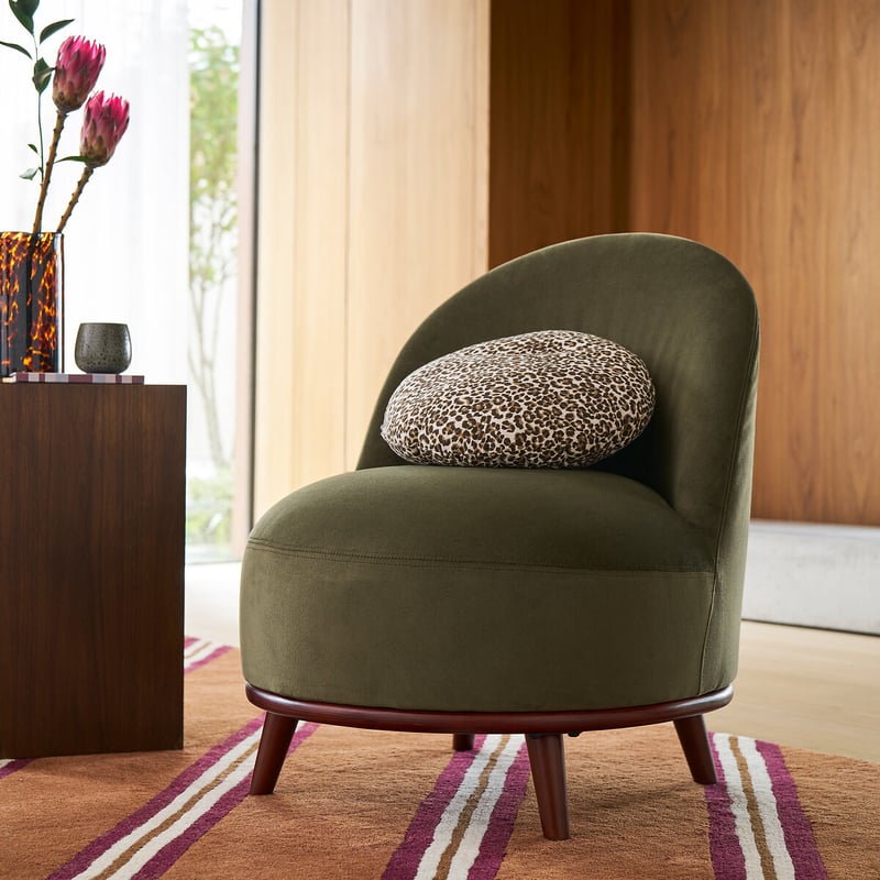 Lounge-sessel Aus Samt, Luly