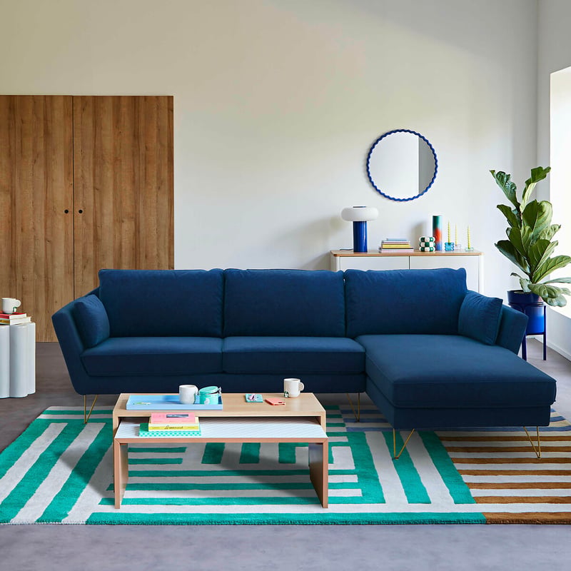 Ecksofa Topim, Samt