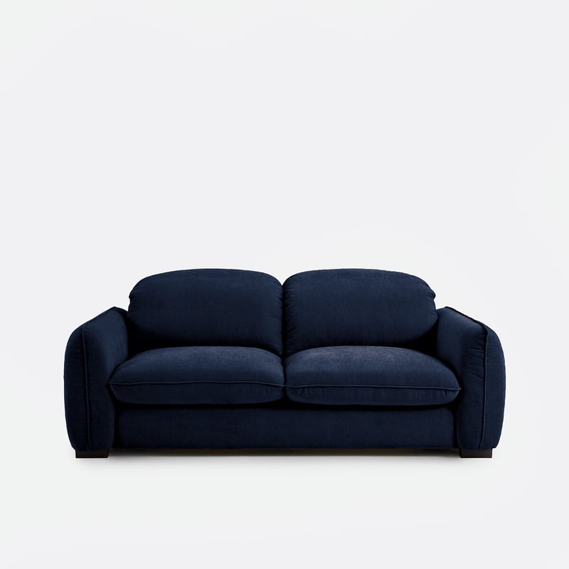 Schlafsofa, 3-sitzer, Aus Meliertem Polyester, Mit Kopfstützen, Isla
