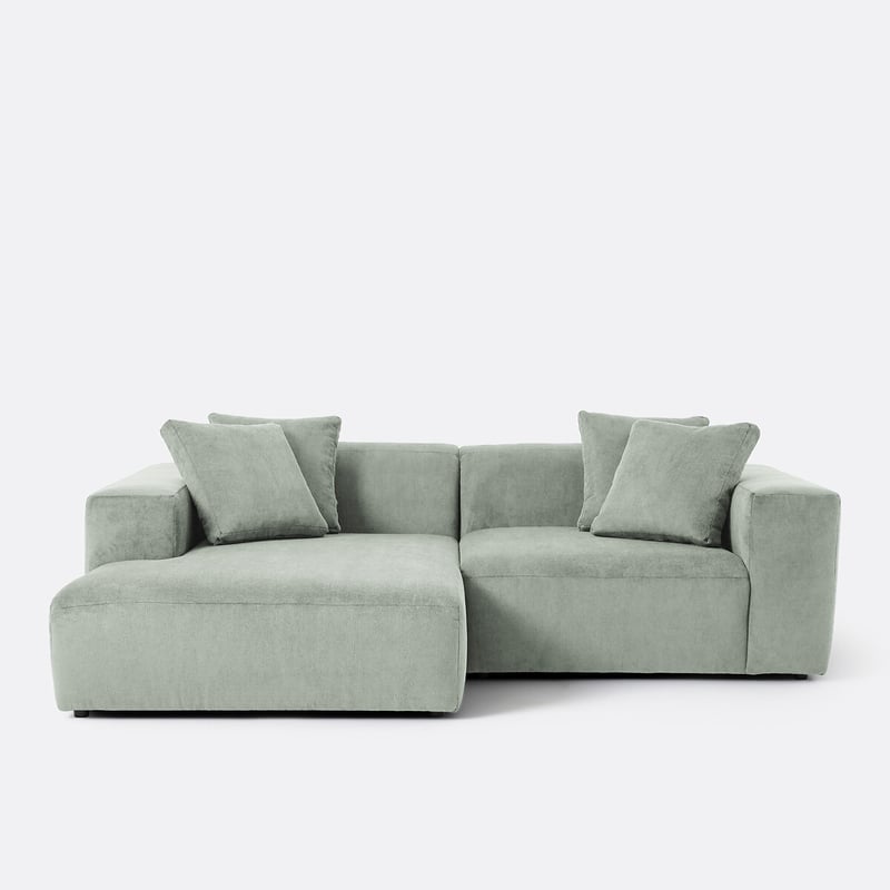 Ecksofa Liora, Links, 3-sitzer, Cordsamt