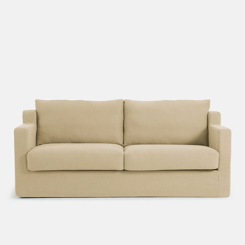 Gerades Sofa Mit Abnehmbaren Bezügen, 2-, 3- Oder 4-sitzer, Aus Baumwolle Und Leinen, Linetto