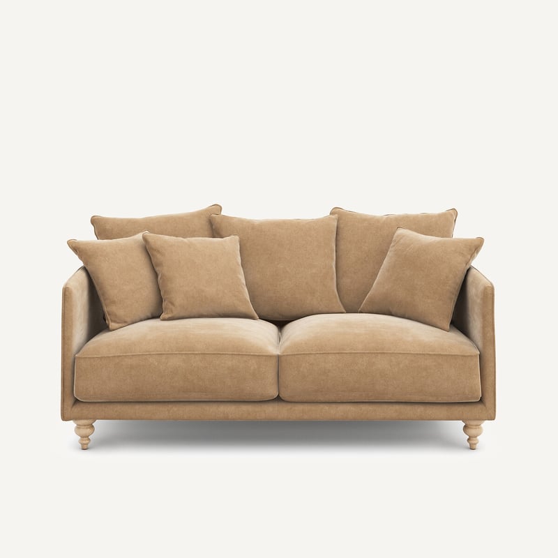 Am.pm Sofa 3p Compact Stonewashed Samt, Lazare