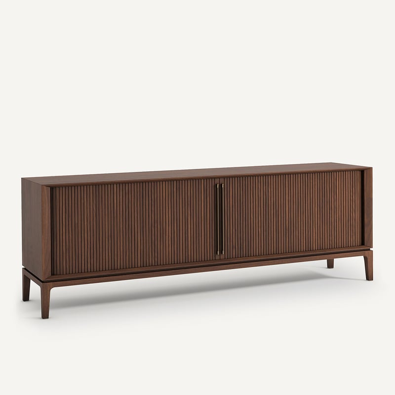 Am.pm Sideboard Liamca Aus Nussbaum, Furniert Und Leder