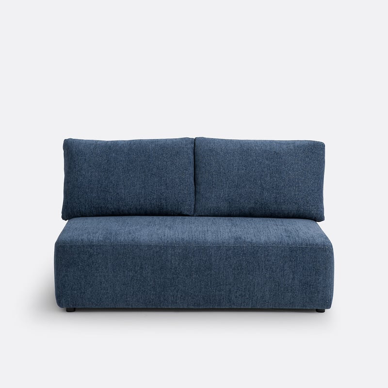 Modulare 2-sitzer-sitzbank Aus Chenille Meliert Monica