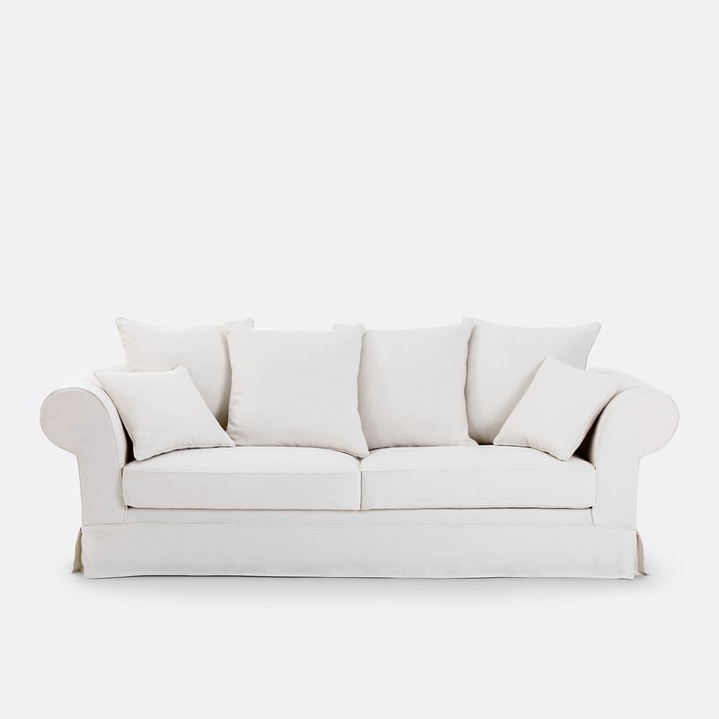 2-, 3- Oder 4-sitzer-sofa Adelia Mit Abnehmbaren Bezügen Aus Dickem Leinen
