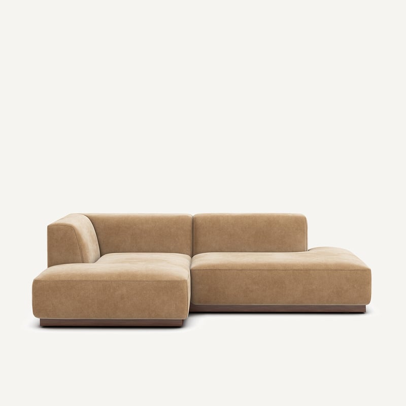 Am.pm Ecksofa Links In Stonewashed Velours, Jacopo
