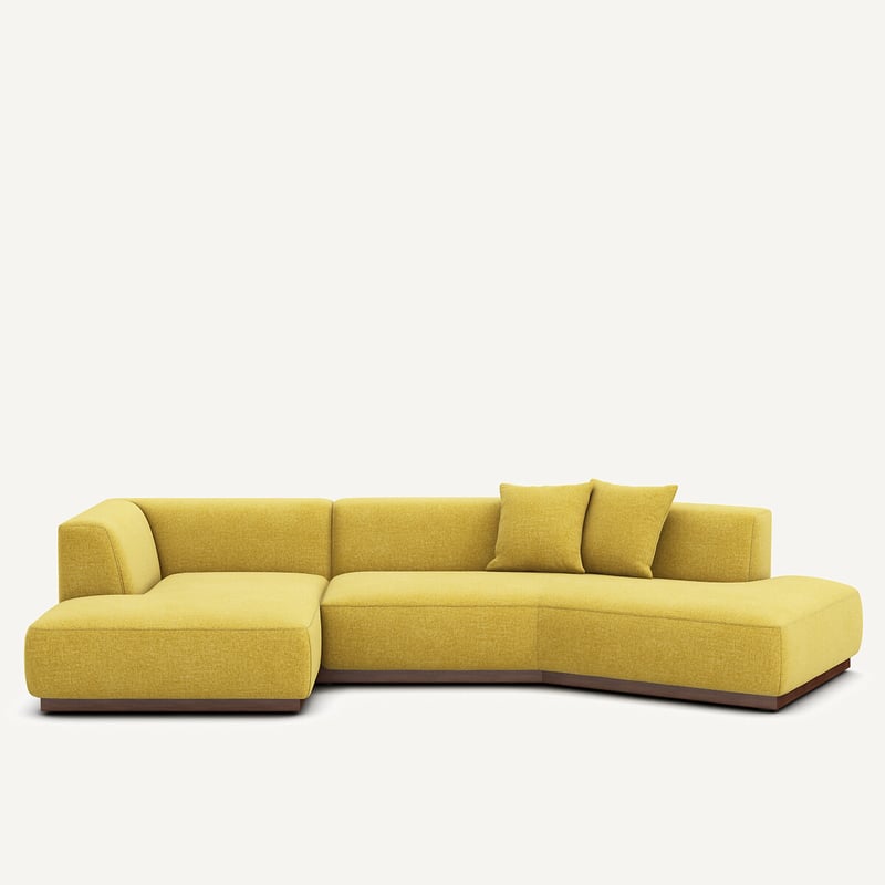 Am.pm Offenes Ecksofa Jacopo Mit Ecke Links, Meliertes Gewebe